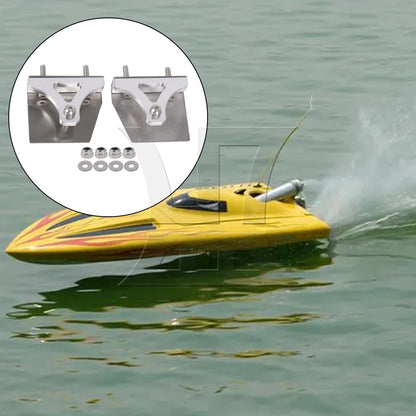 BQLZR 2 Pieces Silver Metal Model Boat Trim Tabs for RC Electric Racing Boat