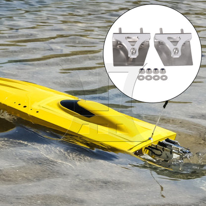 BQLZR 2 Pieces Silver Metal Model Boat Trim Tabs for RC Electric Racing Boat