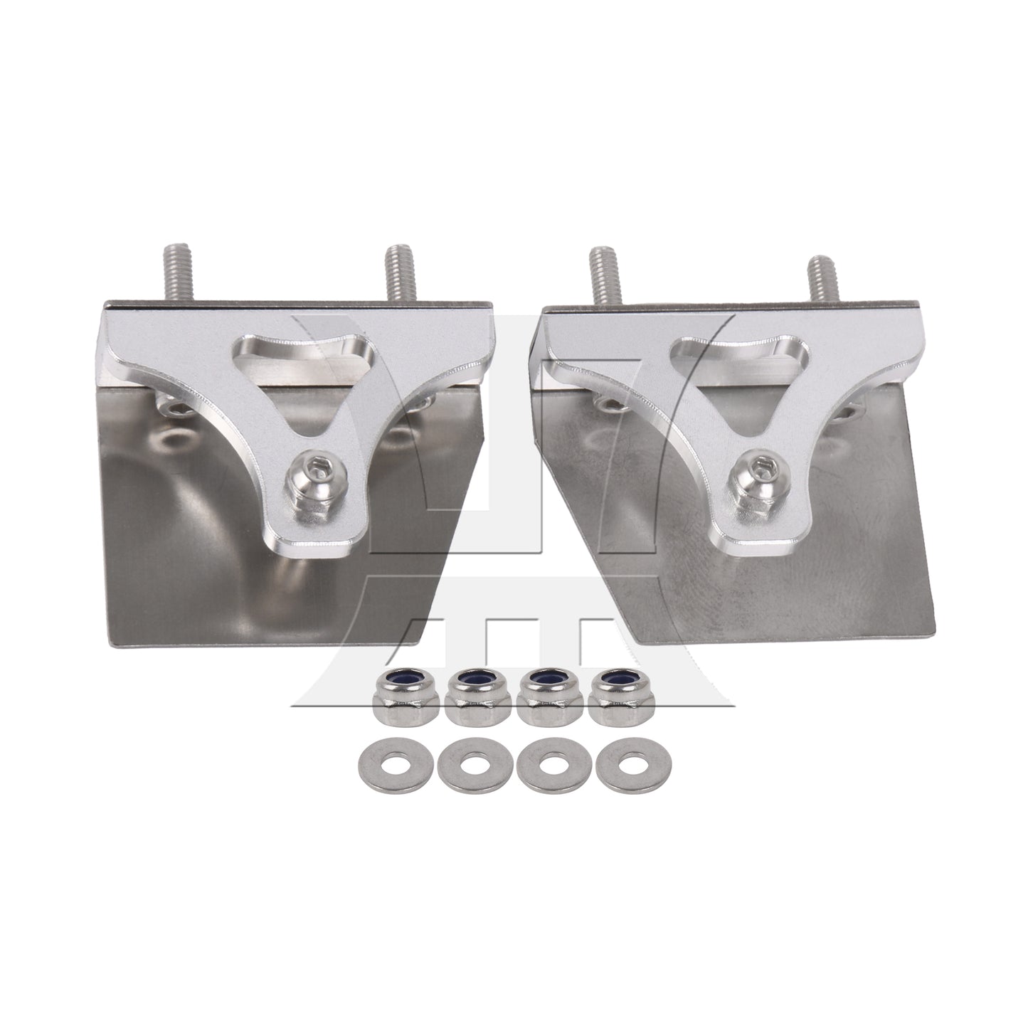 BQLZR 2 Pieces Silver Metal Model Boat Trim Tabs for RC Electric Racing Boat