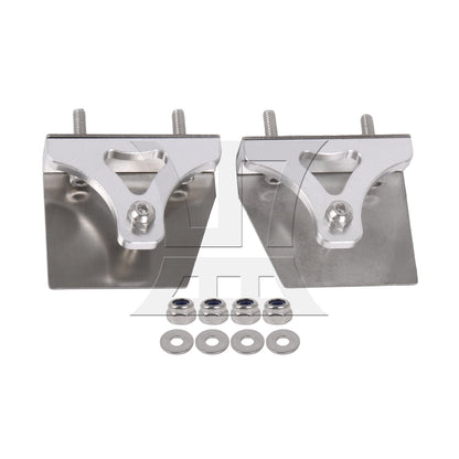 BQLZR 2 Pieces Silver Metal Model Boat Trim Tabs for RC Electric Racing Boat