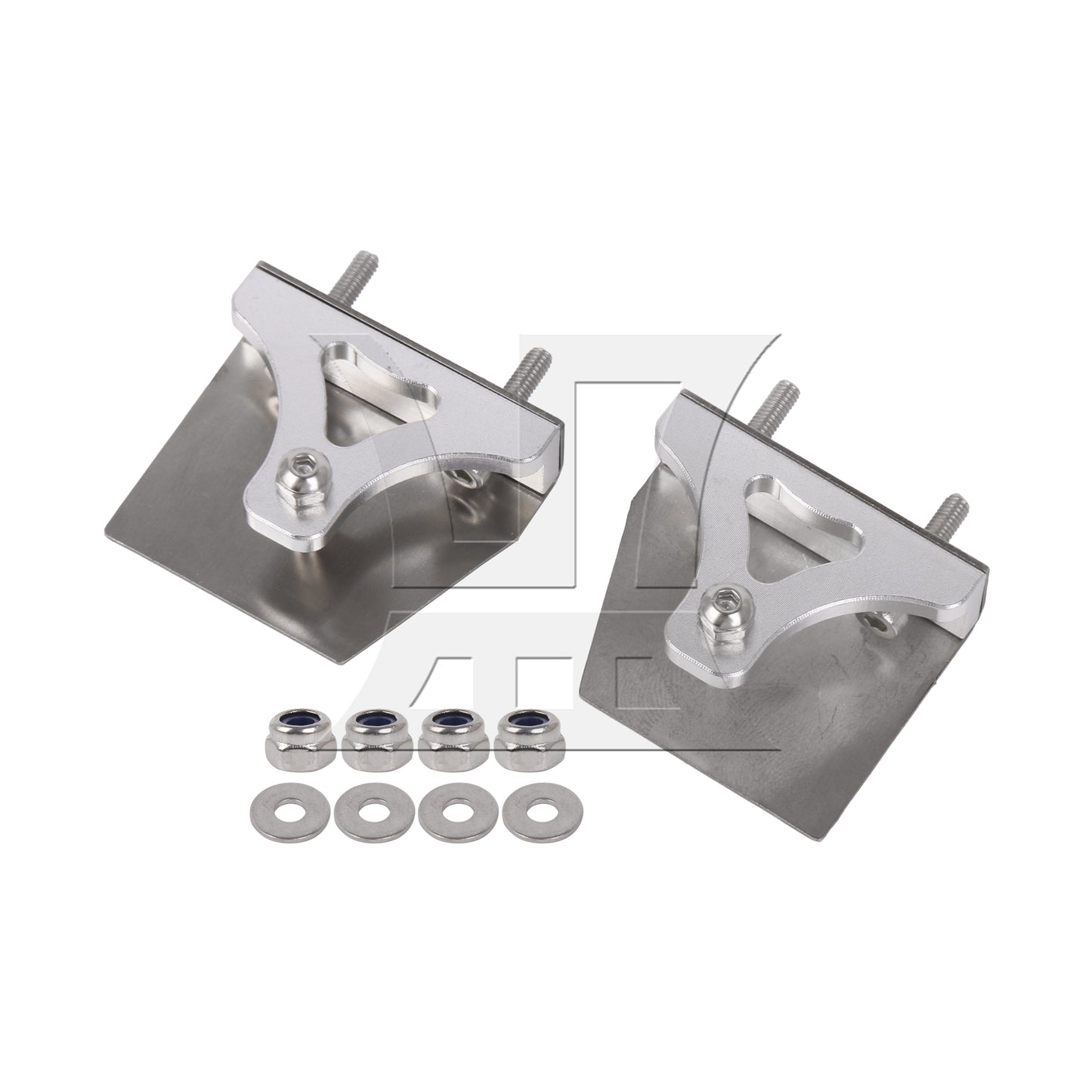 BQLZR 2 Pieces Silver Metal Model Boat Trim Tabs for RC Electric Racing Boat