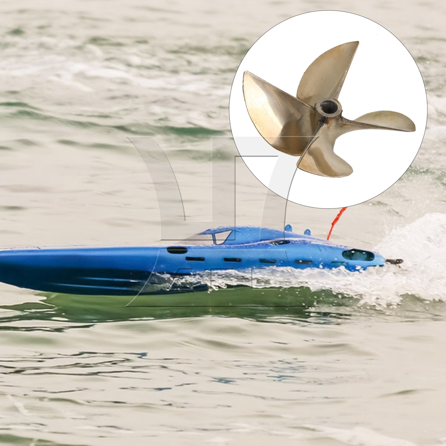 BQLZR Alloy Propeller Dia 67mm Pitch 1.7 with Dia 1/4" Shaft for RC Boat