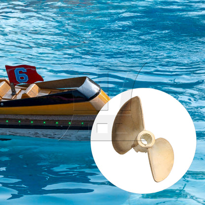 BQLZR RC Boat Brass Propeller 2 Leaves 37mm Diameter P1.4 Prop with Dia4mm Shaft.0··················