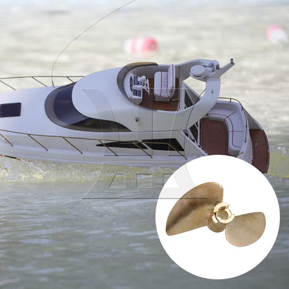 BQLZR RC Boat Brass Propeller 2 Leaves 37mm Diameter P1.4 Prop with Dia4mm Shaft.0··················