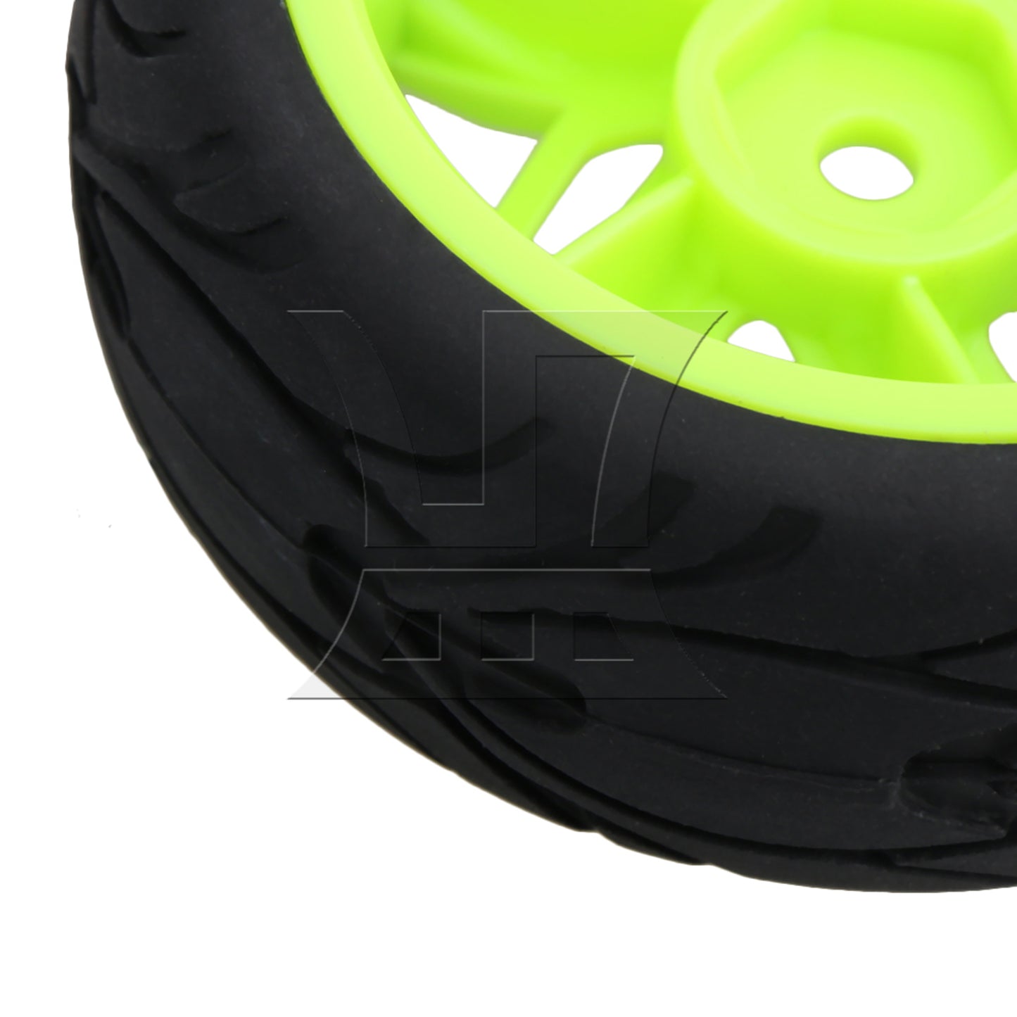 BQLZR 4PCS 12mm Hub Wheel Rims Rubber Tire for 1/10 On-Road Racing RC Car