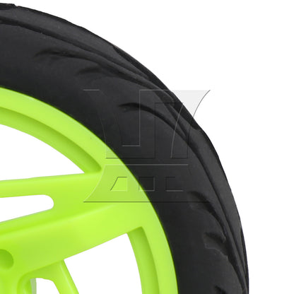 BQLZR 4PCS 12mm Hub Wheel Rims Rubber Tire for 1/10 On-Road Racing RC Car