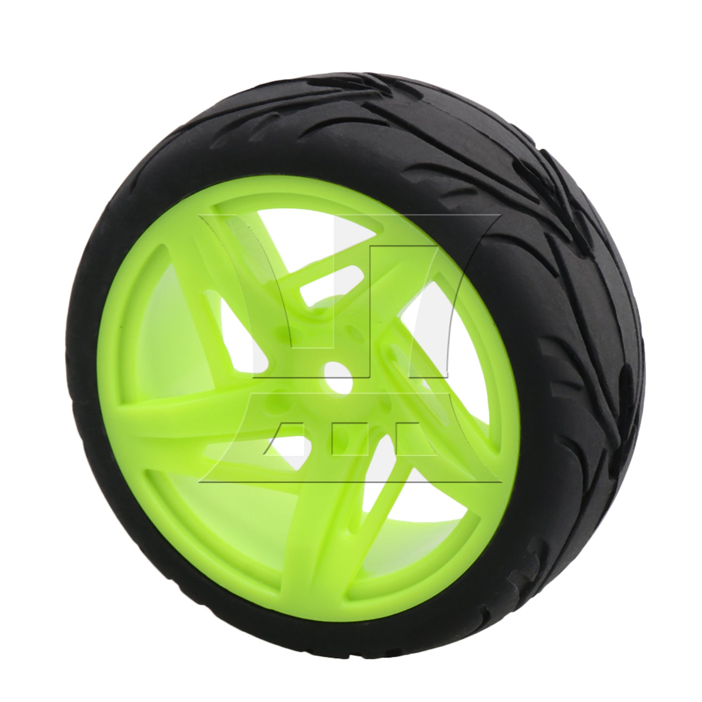 BQLZR 4PCS 12mm Hub Wheel Rims Rubber Tire for 1/10 On-Road Racing RC Car