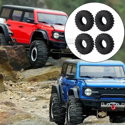 BQLZR RC Rock Crawler Soft Rubber Tires OD 130mm for RC1:10 2.2in Wheel Rims
