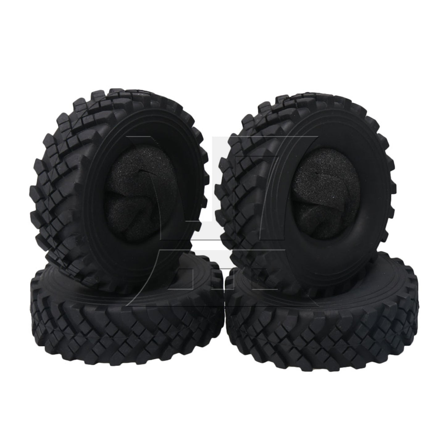 BQLZR RC Rock Crawler Soft Rubber Tires OD 130mm for RC1:10 2.2in Wheel Rims