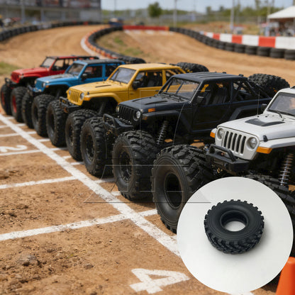BQLZR RC Rock Crawler Soft Rubber Tires OD 130mm for RC1:10 2.2in Wheel Rims