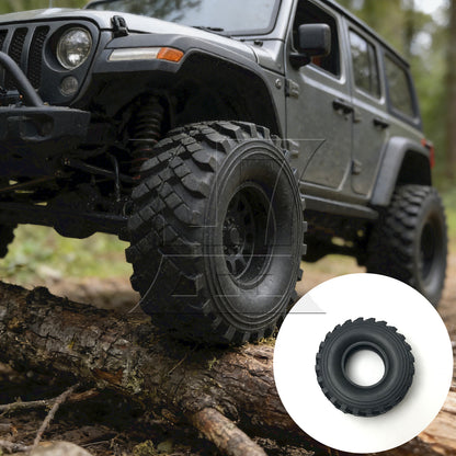 BQLZR RC Rock Crawler Soft Rubber Tires OD 130mm for RC1:10 2.2in Wheel Rims