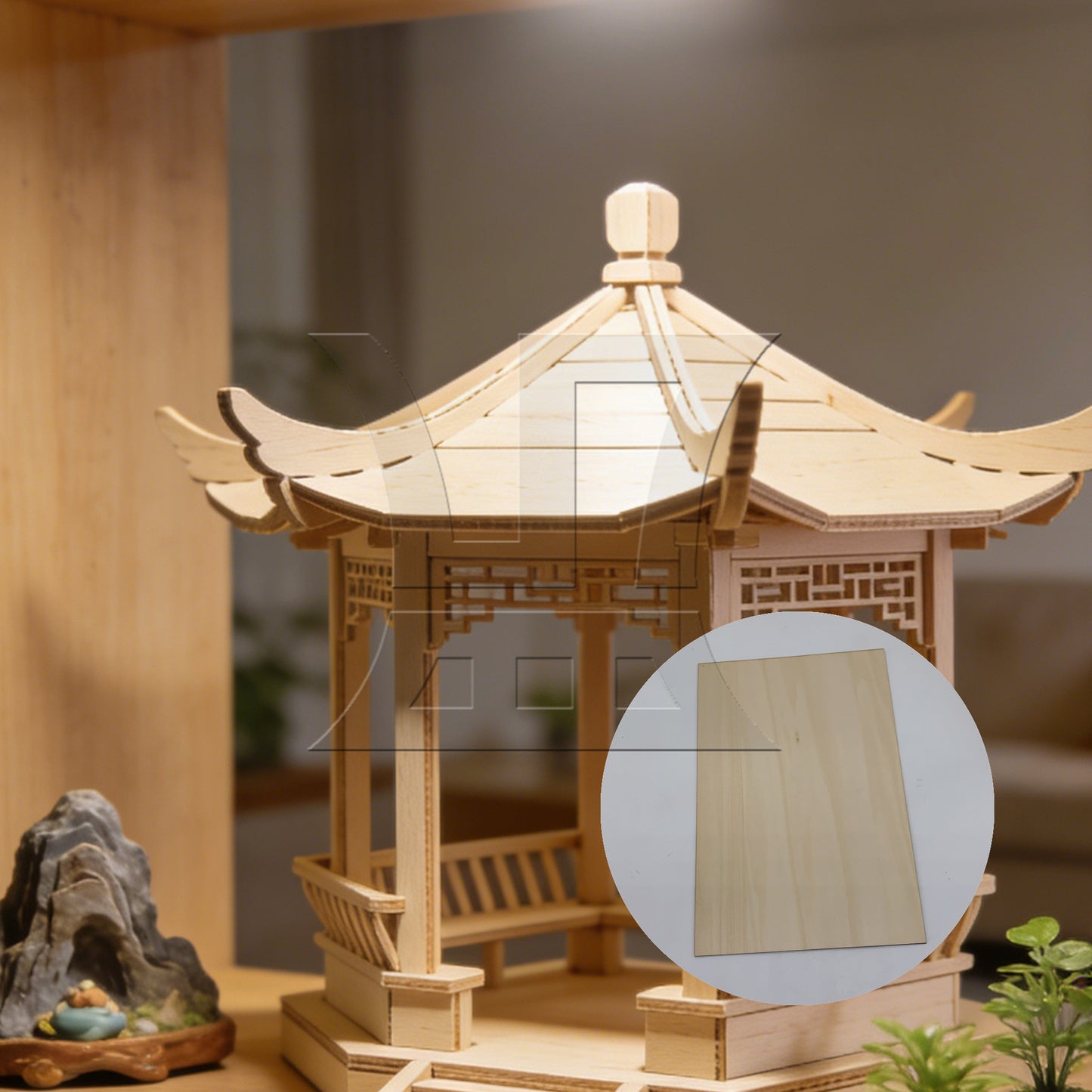BQLZR Craft Basswood Sheets Unfinished for Building Model 300x200x1.5mm