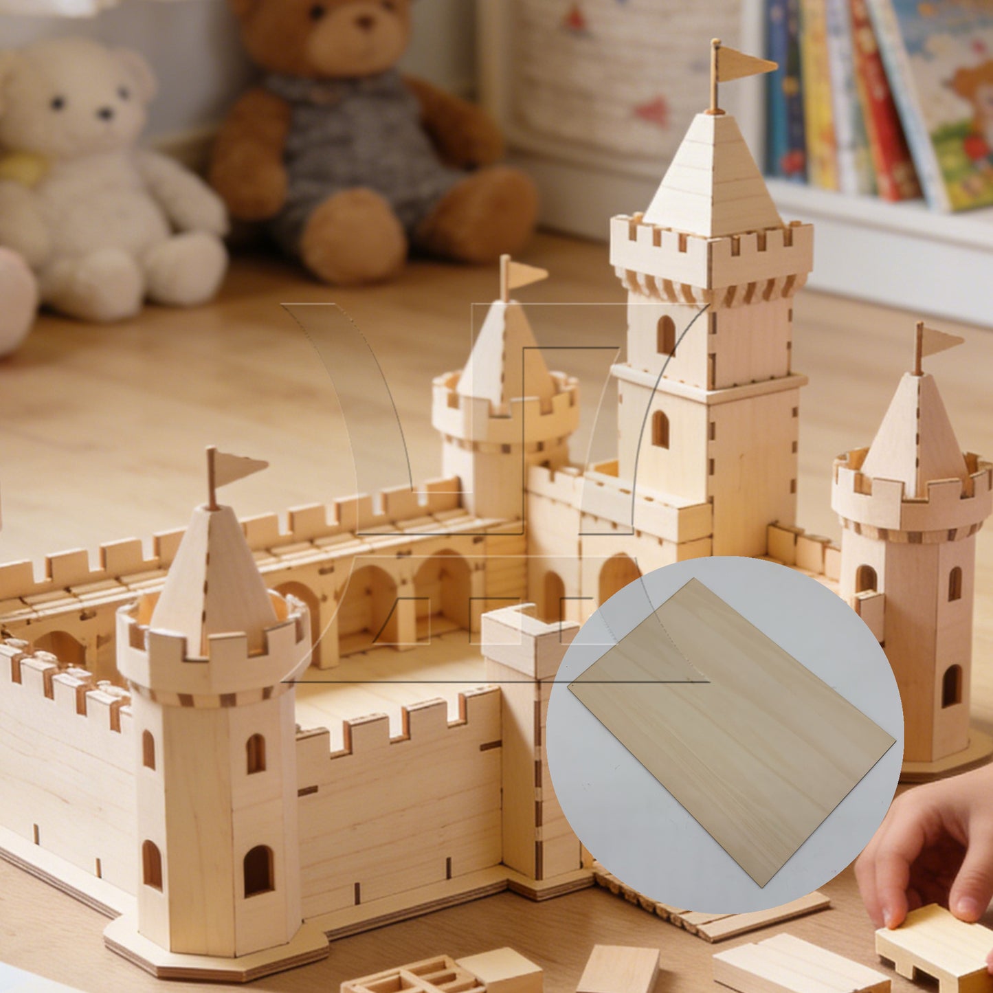 BQLZR Craft Basswood Sheets Unfinished for Building Model 300x200x1.5mm