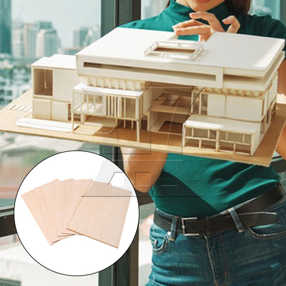 BQLZR 5x Basswood Sheets for Sand Table Model Boat DIY Crafts Cottage Model 20x30cm
