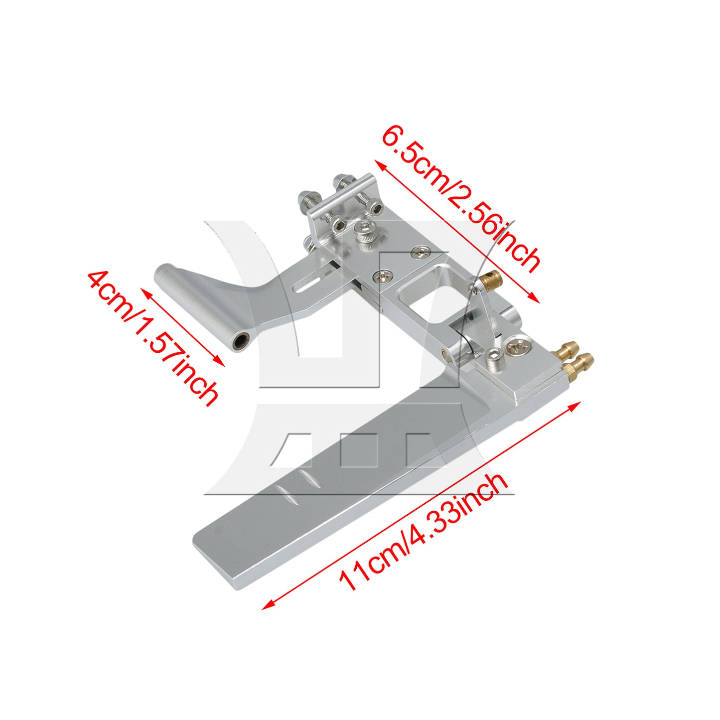 BQLZR Aluminum Alloy Length 110MM RC Rudder with Water Pickup Absorbing Steering