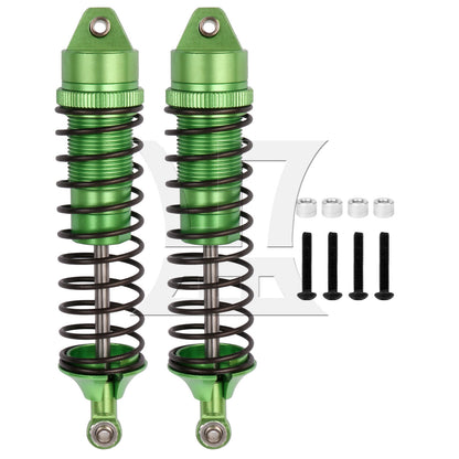 BQLZR Green RC1:10 Rear Shock Absorber 11.4x2.25CM Set of 2 Replacement for Traxxas