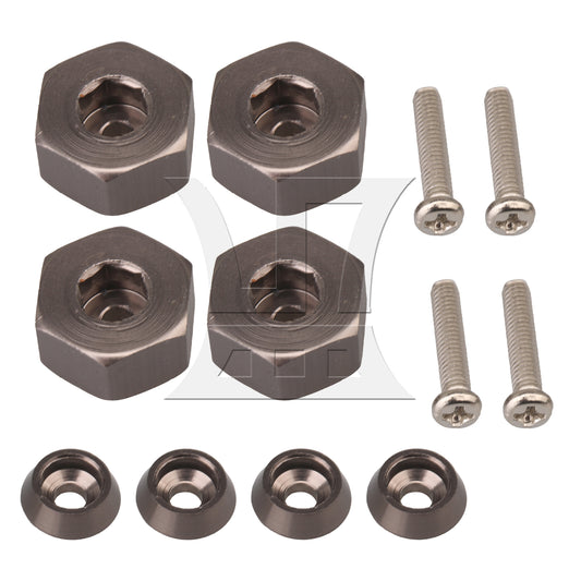 BQLZR 4Pcs Aluminum Hex Drive Hub Adapter Accessories Replacement for 1634 RC1:16