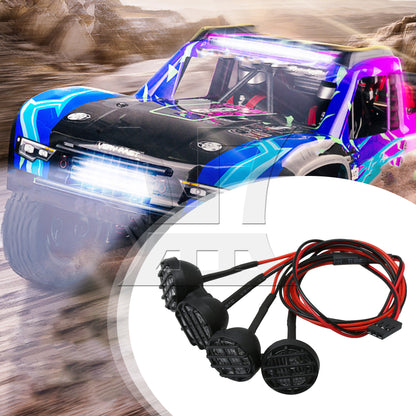 BQLZR 4 White LED Light 5V FZ0029 22mm Bucket Mount Set for RC 1:10 Rock Crawler