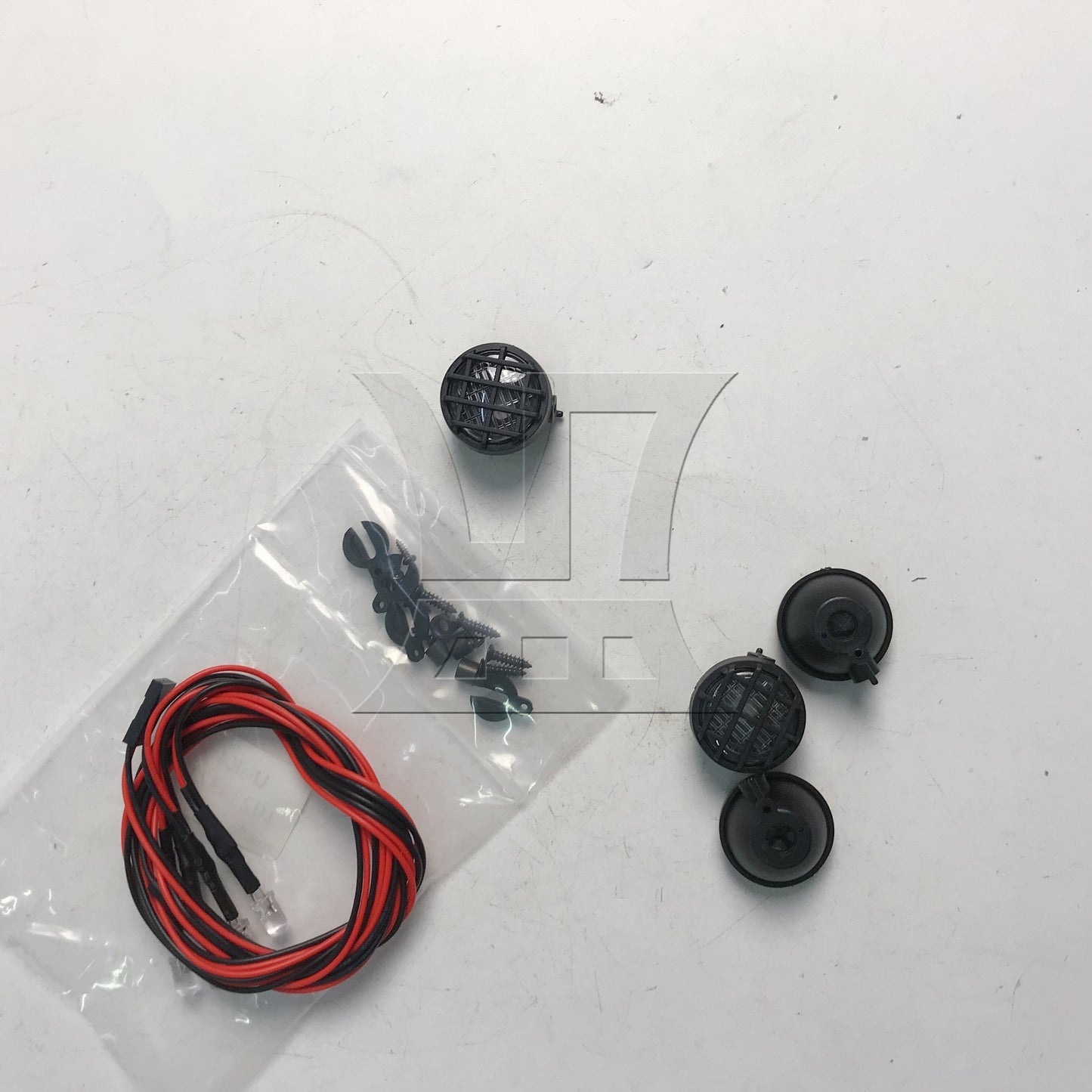 BQLZR 4 White LED Light 5V FZ0029 22mm Bucket Mount Set for RC 1:10 Rock Crawler