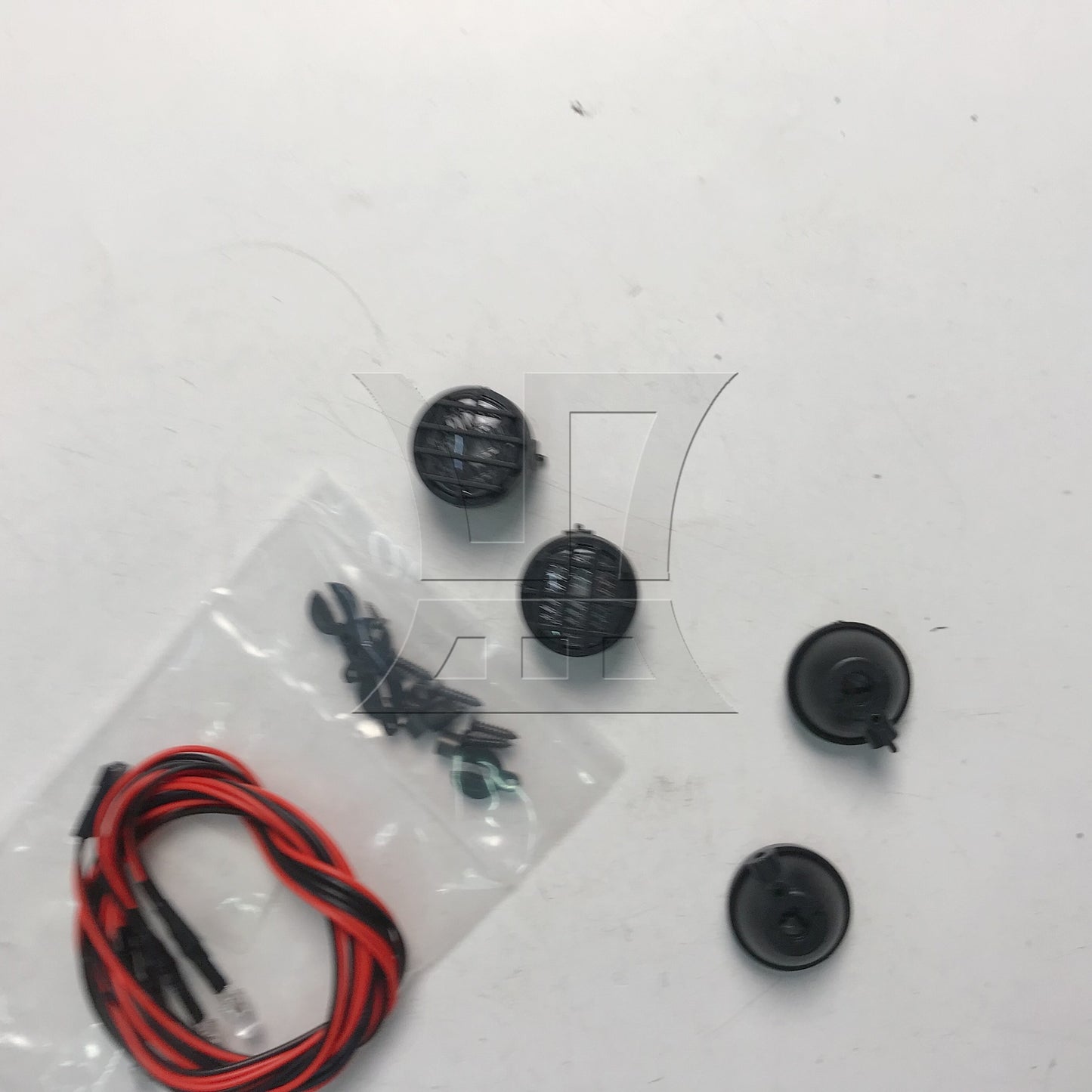 BQLZR 4 White LED Light 5V FZ0029 22mm Bucket Mount Set for RC 1:10 Rock Crawler