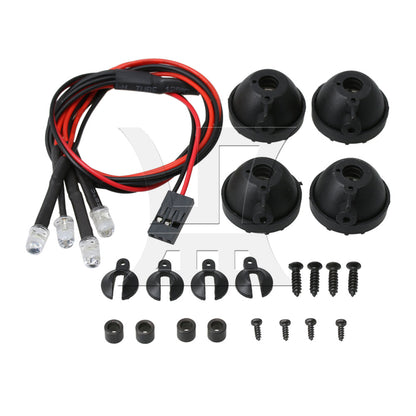 BQLZR 4 White LED Light 5V FZ0029 22mm Bucket Mount Set for RC 1:10 Rock Crawler