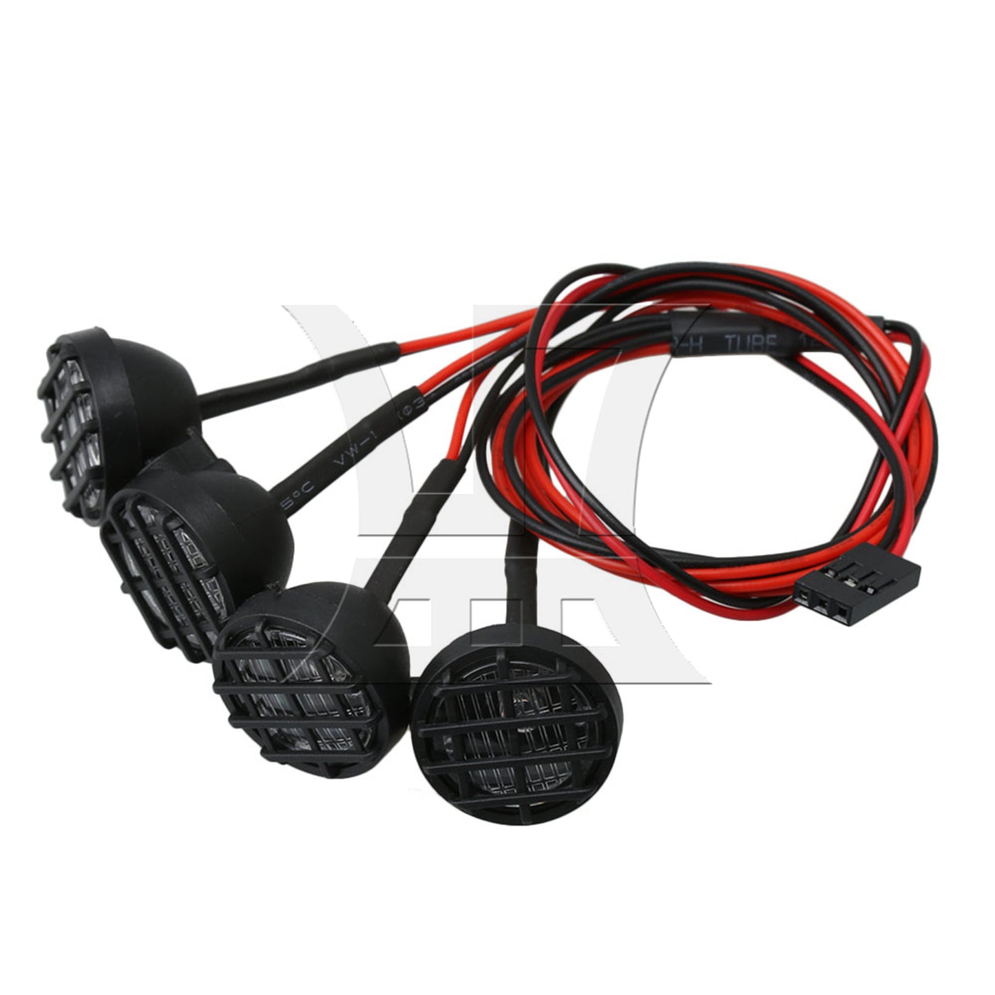 BQLZR 4 White LED Light 5V FZ0029 22mm Bucket Mount Set for RC 1:10 Rock Crawler