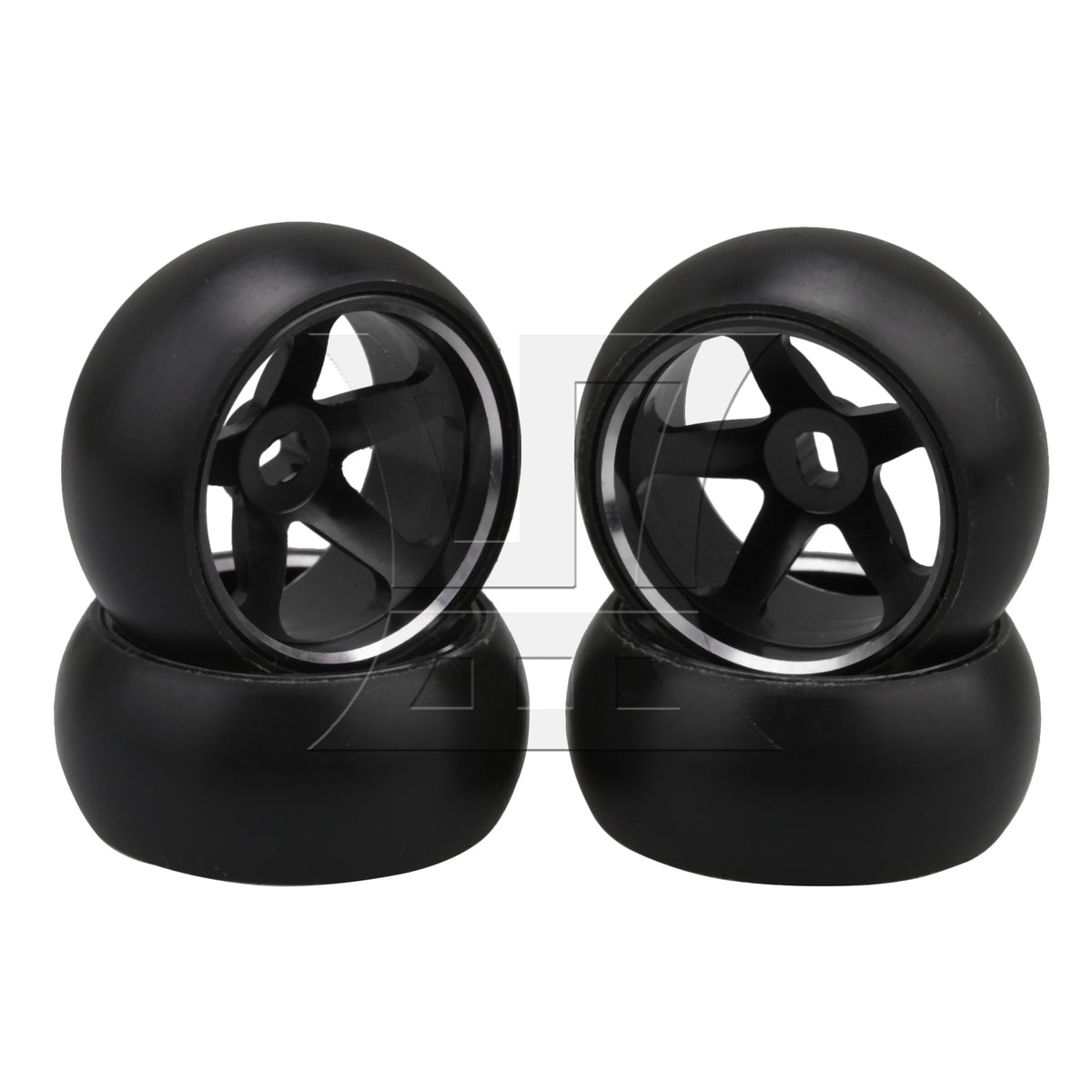 BQLZR 4 Pieces RC Car 5 Spoke Black Wheel Hub Tyres Replacement for WL 1:28 P929