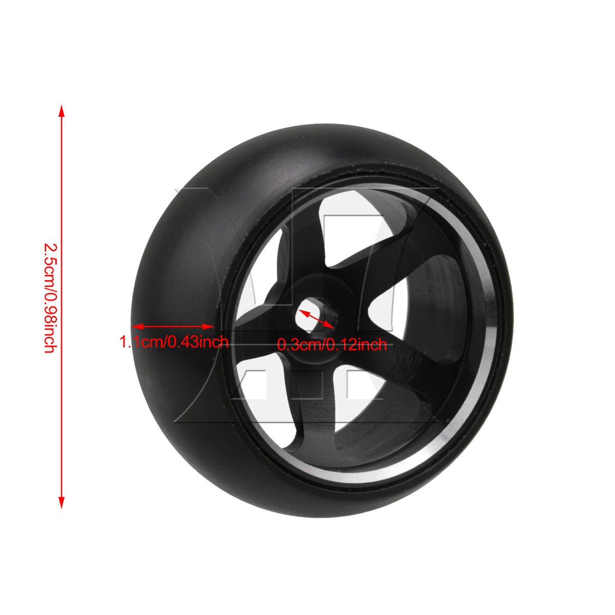 BQLZR 4 Pieces RC Car 5 Spoke Black Wheel Hub Tyres Replacement for WL 1:28 P929