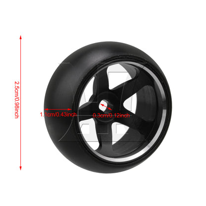BQLZR 4 Pieces RC Car 5 Spoke Black Wheel Hub Tyres Replacement for WL 1:28 P929