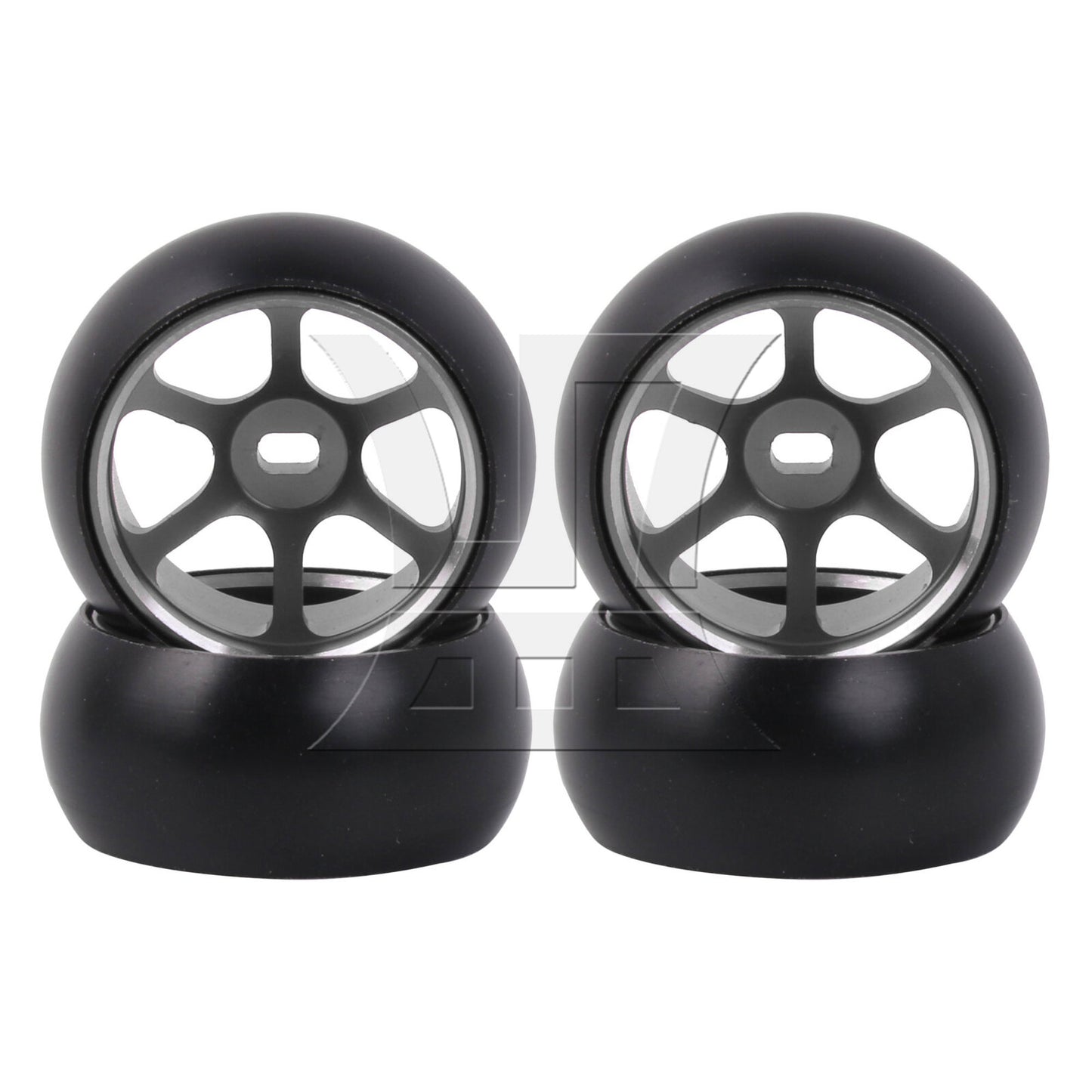 BQLZR RC1:28 Upgrade Titanium 6 Spoke Wheel Rims Tire Replacement Parts