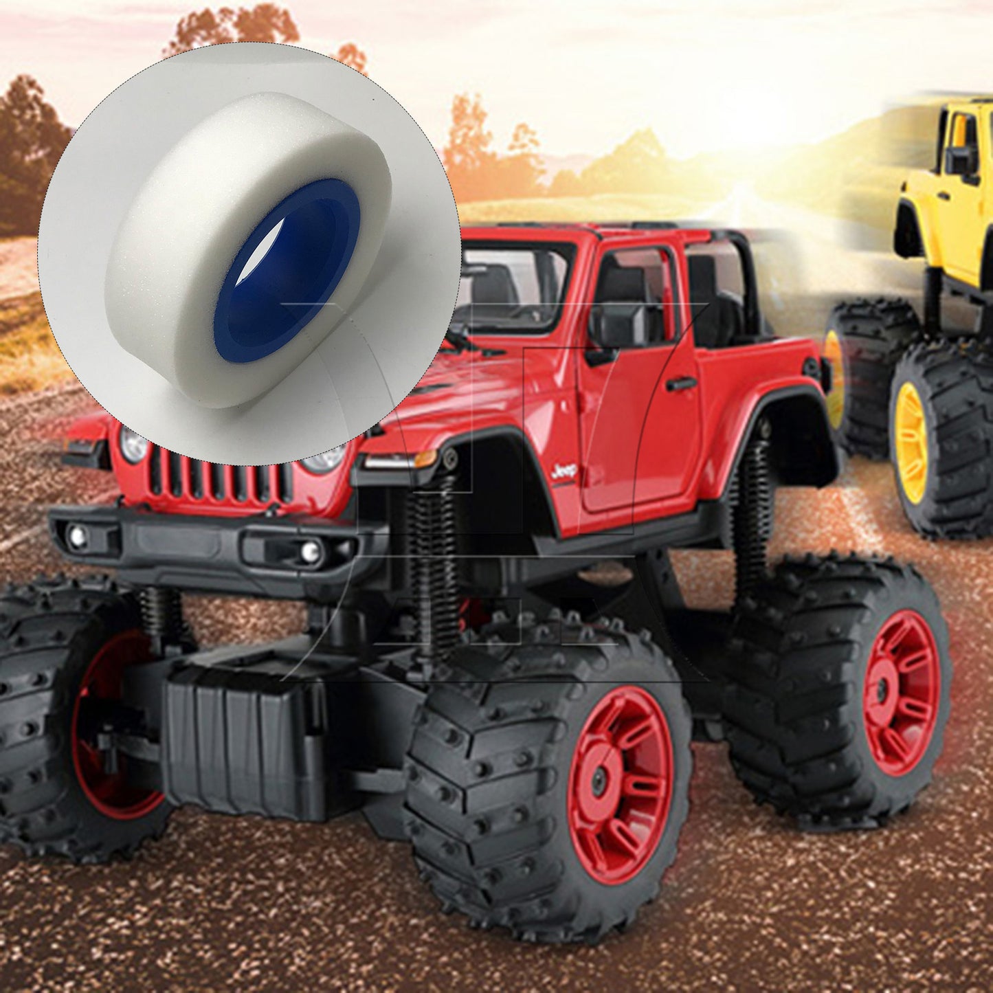 BQLZR 4Pieces RC Car 1:10 Blue Foam Inserts Replacement for TRX4 114-120mm 1.9 Inch