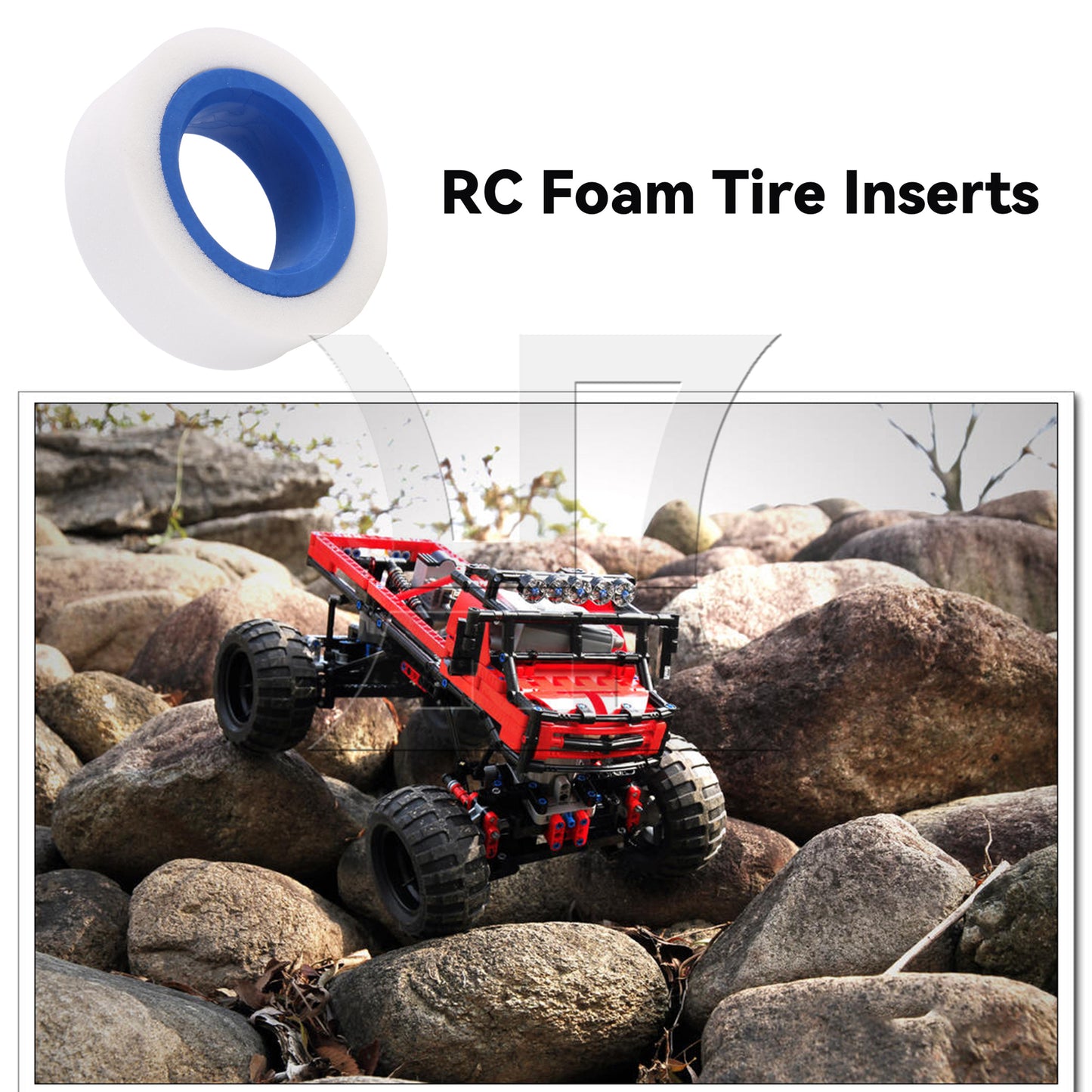 BQLZR 4Pieces RC Car 1:10 Blue Foam Inserts Replacement for TRX4 114-120mm 1.9 Inch