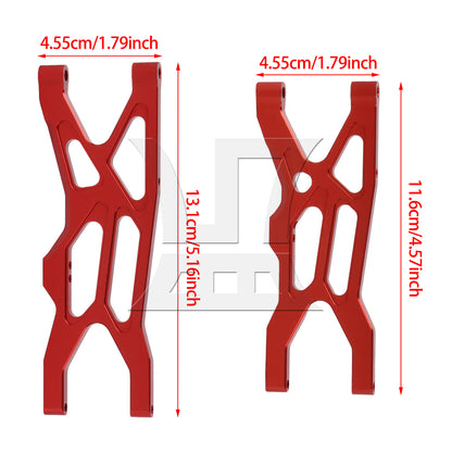 BQLZR 4Pieces RC Front Rear Lower Suspension Arm Red Replacement for AR330520R 1:10