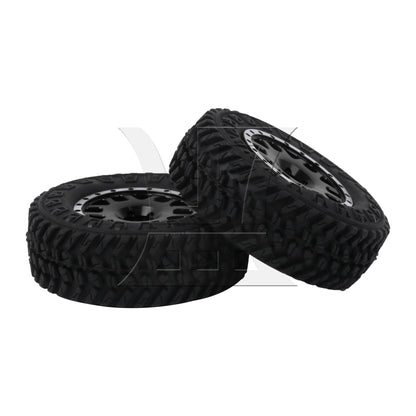 BQLZR 4Pieces RC 1:18 1:24 Wheel Tire 12-Spoke 55mm Replacement for C-C3004BL Black