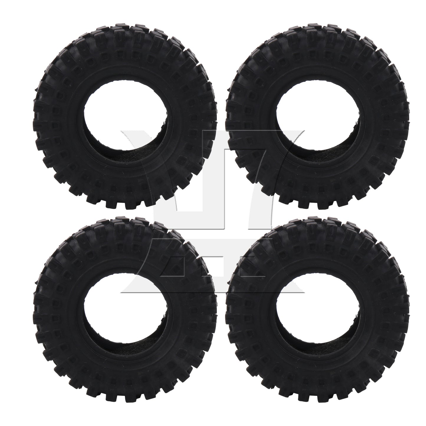 BQLZR 4Pieces RC 1:24 Rubber Tyre 60mm OD x 20mm T Replacement for FMS C3050BL 1:24