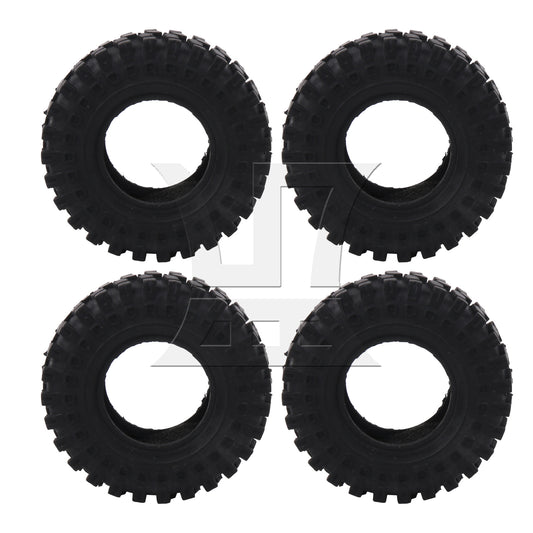 BQLZR 4Pieces RC 1:24 Rubber Tyre 60mm OD x 20mm T Replacement for FMS C3050BL 1:24