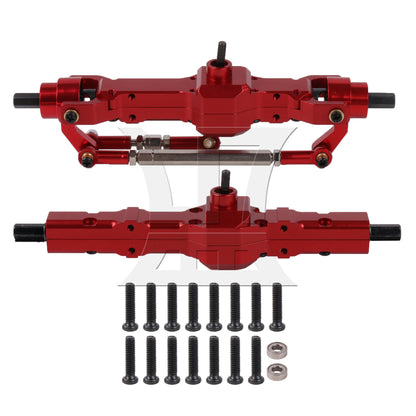 BQLZR 2Pieces RC1:16 Red Al. Front Rear Bridge Shaft Set Replacement for Henglong