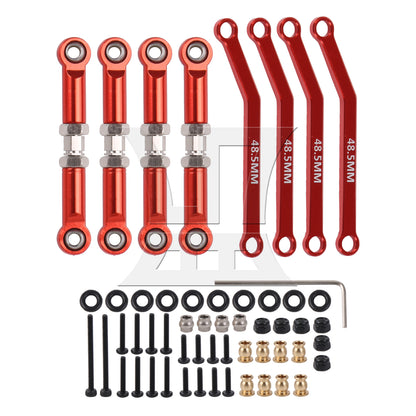 BQLZR 8Pieces RC1:24 Adjustable Upper Pull Rod Axle Link Replacement for FMS C3063R