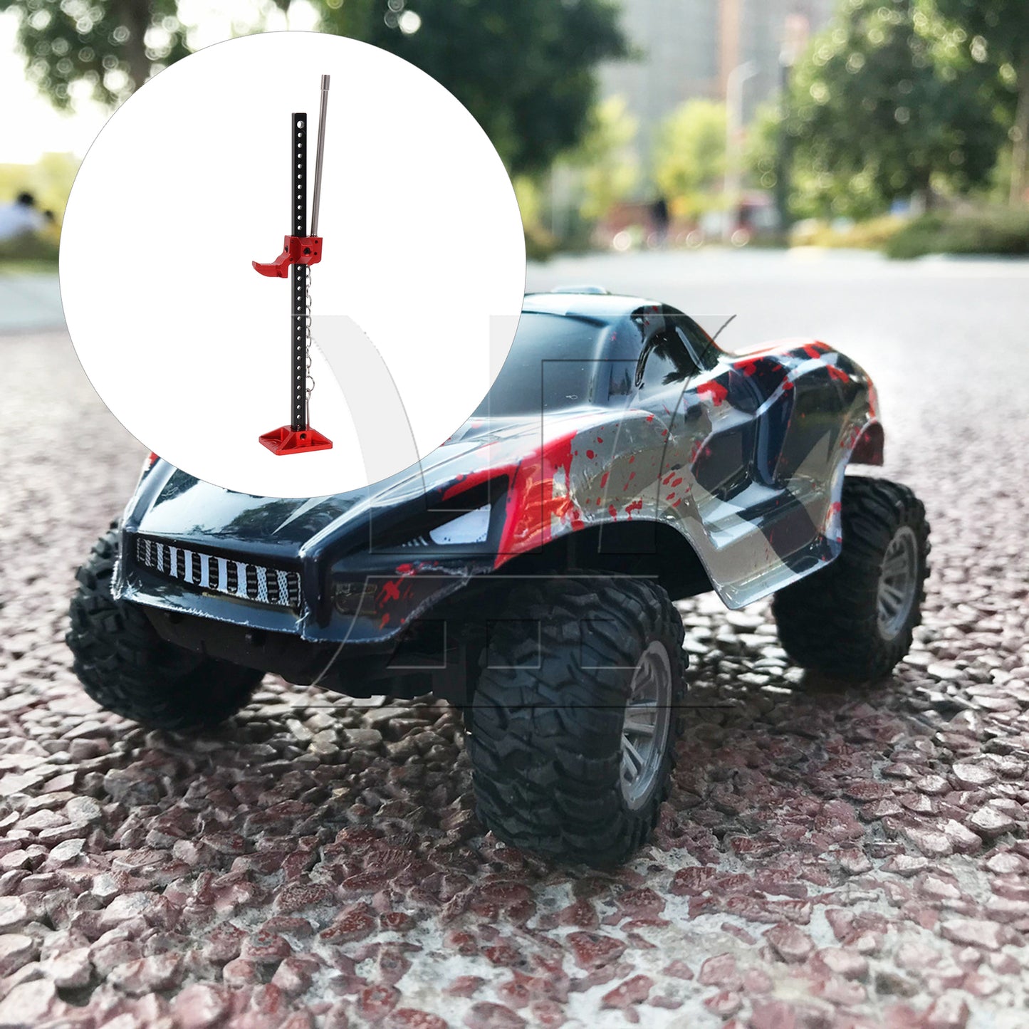 BQLZR RC1:10 Aluminum Mini Lifting Jack Simulation Part Replacement for RC4WD D90