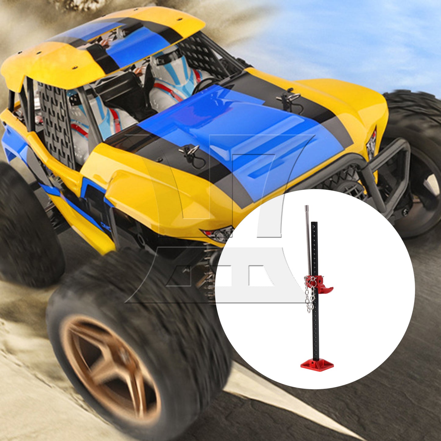 BQLZR RC1:10 Aluminum Mini Lifting Jack Simulation Part Replacement for RC4WD D90