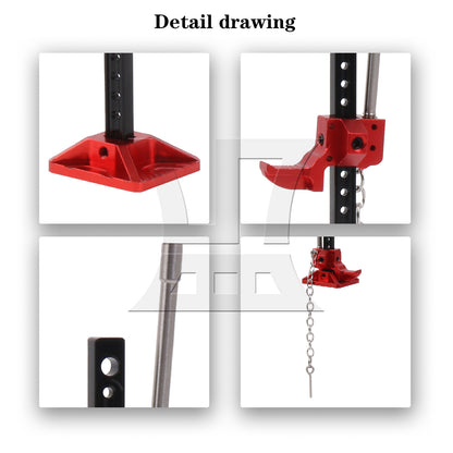 BQLZR RC1:10 Aluminum Mini Lifting Jack Simulation Part Replacement for RC4WD D90