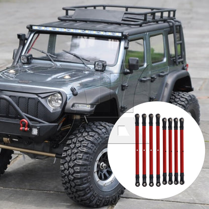 BQLZR 8Pieces RC1:10 Rod Link Linkage Set Replacement for AXIAL 313mm Wheelbase Red