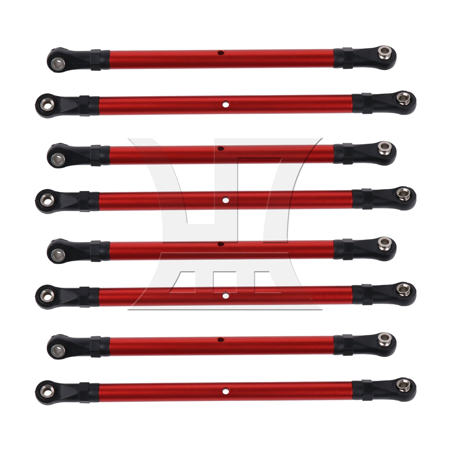 BQLZR 8Pieces RC1:10 Rod Link Linkage Set Replacement for AXIAL 313mm Wheelbase Red