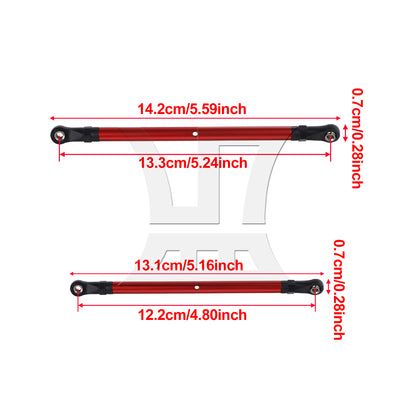 BQLZR 8Pieces RC1:10 Rod Link Linkage Set Replacement for AXIAL 313mm Wheelbase Red