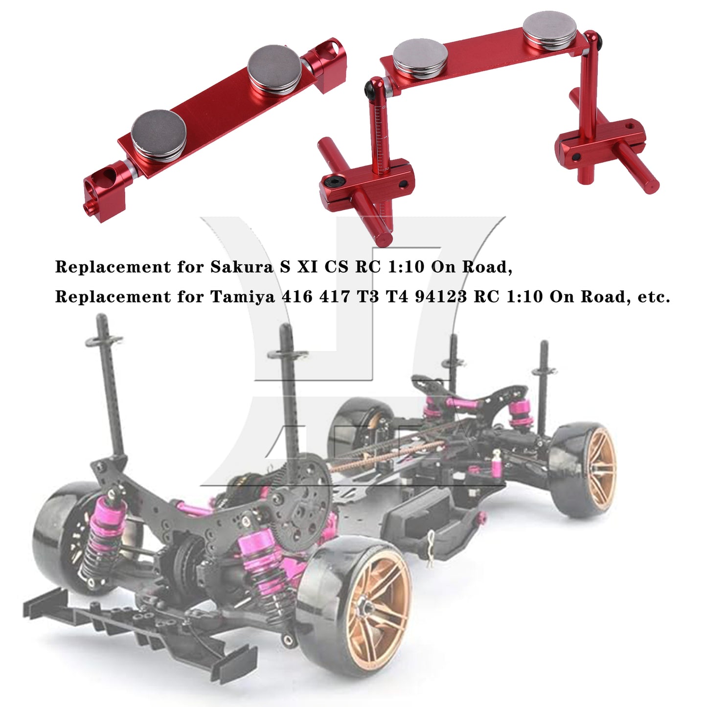 BQLZR RC1:10 Lightweight Adjustable Body Mount Magnetic Set Replacement for Sakura S
