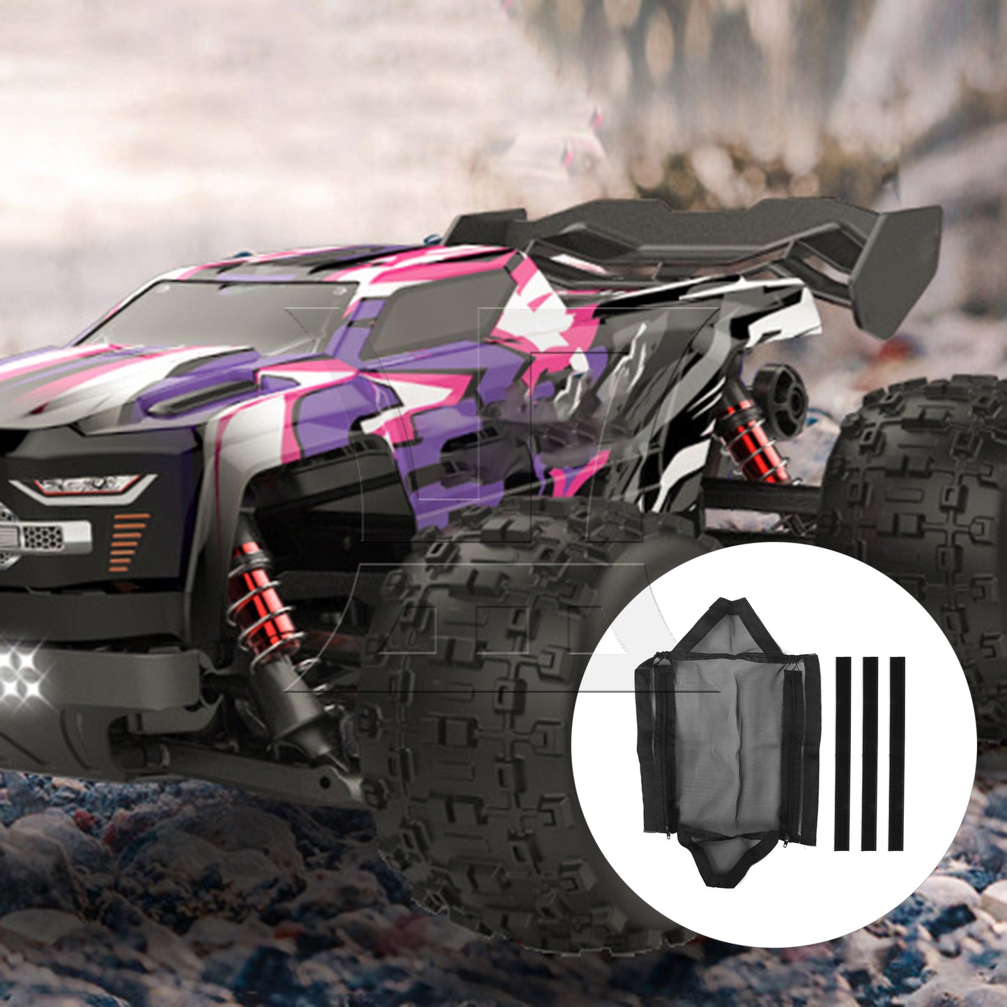 BQLZR RC1:10 Nylon Chassis Guard Cover Replacement for TRAXXAS #89086-4 1:10 Black