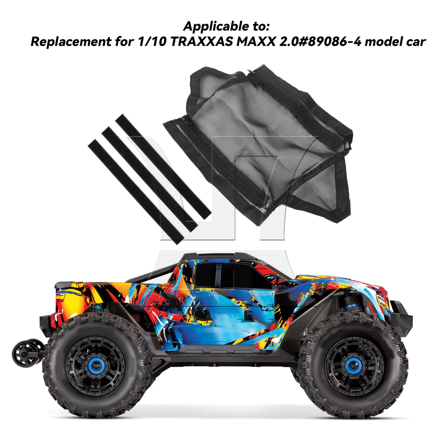 BQLZR RC1:10 Nylon Chassis Guard Cover Replacement for TRAXXAS #89086-4 1:10 Black