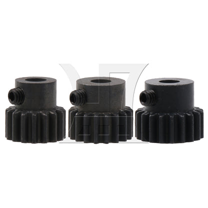 BQLZR 6Pieces RC1:8 Steel Pinion Gear 0.8 M 5mm 16T-21T 32P Replacement for TRAXXAS