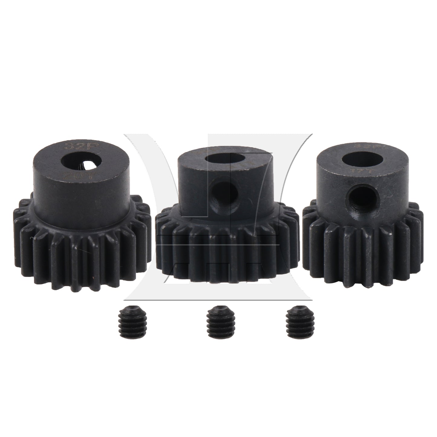 BQLZR 6Pieces RC1:8 Steel Pinion Gear 0.8 M 5mm 16T-21T 32P Replacement for TRAXXAS