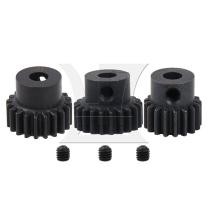 BQLZR 6Pieces RC1:8 Steel Pinion Gear 0.8 M 5mm 16T-21T 32P Replacement for TRAXXAS